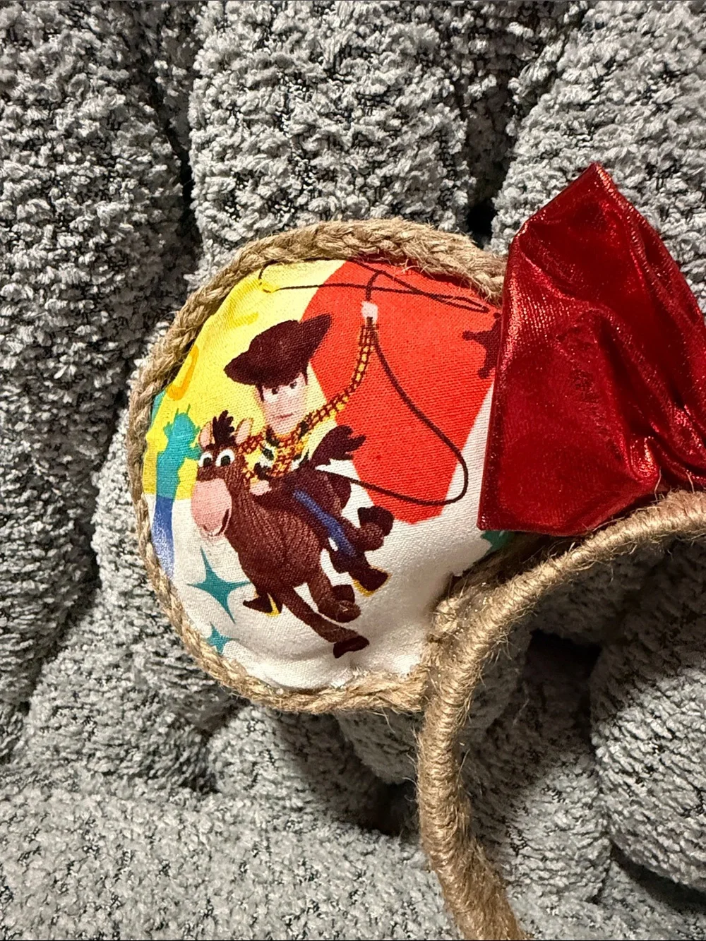 Toy Story  Themed Minnie Ears Headband with Red Bow
